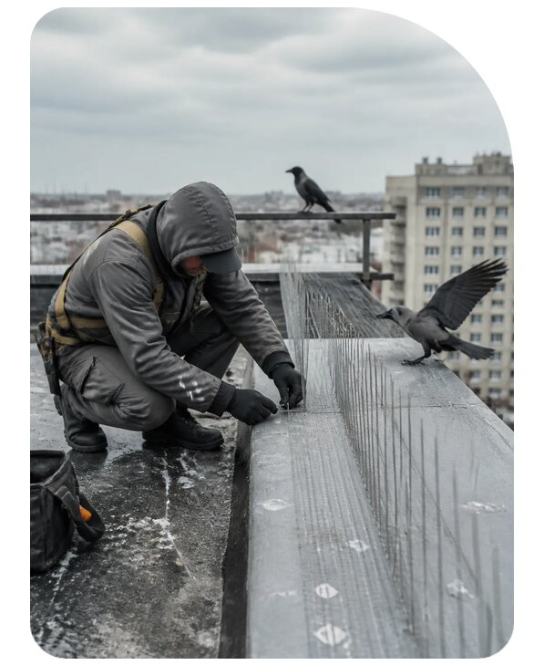 Защита от ворон под ключ в Североморске по цене от 5349 р. | Сенат-Свм
